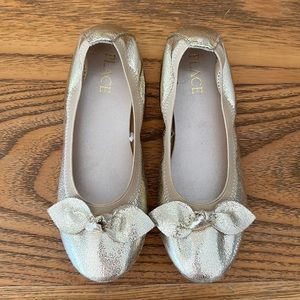Gold girls ballet flats